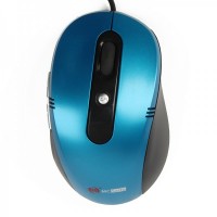 MCSaite USB 2.0 800DPI Optical Mouse - Black + Blue (143CM-Cable)