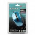 MCSaite USB 2.0 800DPI Optical Mouse - Black + Blue (143CM-Cable)