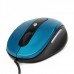 MCSaite USB 2.0 800DPI Optical Mouse - Black + Blue (143CM-Cable)