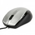 MCSaite USB 2.0 600/1000/1600DPI Optical Mouse - Black + Silver (120CM-Cable)