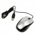 MCSaite USB 2.0 600/1000/1600DPI Optical Mouse - Black + Silver (120CM-Cable)