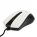 MCSaite USB 2.0 600/1000/1600DPI Optical Mouse - Black +white (130CM-Cable)