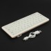 78-Keys Compact Rechargeable Bluetooth Wireless Keyboard for iPhone/iPad/Desktop/Laptop/Mobile