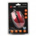 MCSaite USB Optical Mouse - red (130CM-Cable)