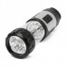 Hand-Crank/USB Rechargeable 2 + 12 LED 5-Mode White Light Flashlight