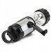 Hand-Crank/USB Rechargeable 2 + 12 LED 5-Mode White Light Flashlight