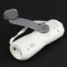 Multifunction Hand Cranked Dynamo 3-Led White Flashlight w/ Radio/Alarm/Phone Charging Adapters