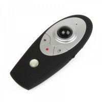 USB RF Wireless Presenter with Laser Pointer and Trackball for PC/Laptop (15-Meter Range)