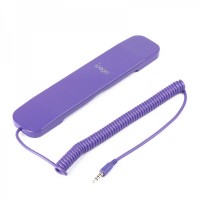 IPEGA Retro Radiation Protection Wired Telephone Handset - Purple (3.5mm Audio Jack / 1.8m-Cable)