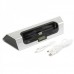 IPEGE 1.7" LCD USB Powered Charging Dock Speaker for iPhone / iPod / iPad - Silver + Black