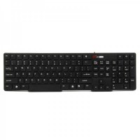 MCSAITE KB-2011B Ultra-Thin USB Wired 108-Key Keyboard - Black (120cm-Cable)