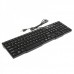 MCSAITE KB-2011B Ultra-Thin USB Wired 108-Key Keyboard - Black (120cm-Cable)