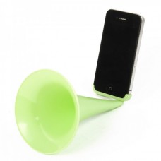 Designer's Analog Acoustic Horn Stand Amplifier Speaker for iPhone 5 - Green