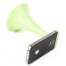 Designer's Analog Acoustic Horn Stand Amplifier Speaker for iPhone 5 - Green