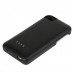 Stylish 1900mAh Rechargeable External Backup Battery Case for iPhone 4 - Black