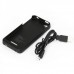 Stylish 1900mAh Rechargeable External Backup Battery Case for iPhone 4 - Black