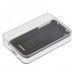 Stylish 1900mAh Rechargeable External Backup Battery Case for iPhone 4 - Black