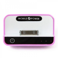 1100mAh USB Rechargeable Emergency Power Charger Battery Pack for iPhone 4/3G/iPad/iPad 2 - Purple