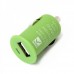 Stylish Car Charging Adapter + USB Cable Set for iPhone 3G/3GS/4/iPod - Green (12 V)