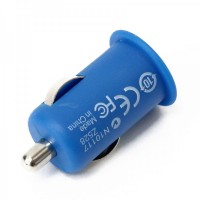Stylish Car Charging Adapter + USB Cable Set for iPhone 3G/3GS/4/iPod - Blue (12 V)