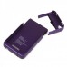 Stylish 1900mAh Rechargeable External Backup Battery Case for iPhone 4 - Purple