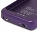 Stylish 1900mAh Rechargeable External Backup Battery Case for iPhone 4 - Purple