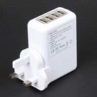 Universal 4-Port USB AC Power Travel Adapter Kit (UK Plug)