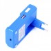 Universal Cell Phone Lithium Battery Charger w/ USB Power Port - Blue (EU Plug/100~240V)