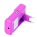 Universal Cell Phone Lithium Battery Charger w/ USB Power Port - Purple (EU Plug/100~240V)