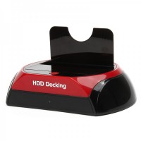 USB 3.0 2.5"/3.5" SATA HDD Docking Station - Black + Red