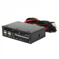 All-in-1 5.25" USB 2.0 Multi-Function Front Panel Media Card Reader Dashboard