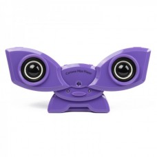 USB Rechargeable Portable Music Speaker with Clip & USB/SD/MMC Slot - Purple