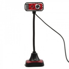 USB 2.0 Flexible 300K Pixel Driverless Webcam with Microphone & 3-LED Night Light