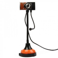USB 2.0 Flexible 300K Pixel Driverless Webcam with Microphone & 2-LED Night Light