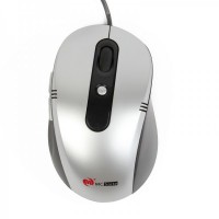 MCSaite USB 2.0 800DPI Optical Mouse - Black + Silver (143CM-Cable)