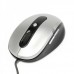 MCSaite USB 2.0 800DPI Optical Mouse - Black + Silver (143CM-Cable)