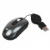 MCSaite USB 2.0 800DPI Optical Mouse with Retractable Cable - deep gray (70CM-Cable)
