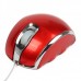 MCSaite USB 2.0 800DPI Optical Mouse with Retractable Cable - Red (70CM-Cable)