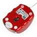 MCSaite USB 2.0 800DPI Optical Mouse with Retractable Cable - Red (70CM-Cable)