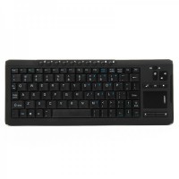 MC Saite Portable 2.4GHz Wireless 78-Keys Multimedia Keyboard with Touch Pad - Black (2xAAA)