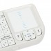 USB Rechargeable Handheld 2.4G Wireless Qwerty Keyboard w/ Touchpad & Laser Pointer - White