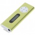 Designer's USB Rechargeable Mini 0.8" LCD Clip MP3 Player with TF Slot - Green