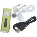 Designer's USB Rechargeable Mini 0.8" LCD Clip MP3 Player with TF Slot - Green