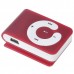 USB Rechargeable Mini Screen-Free Clip MP3 Player - Red (2GB)