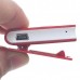 USB Rechargeable Mini Screen-Free Clip MP3 Player - Red (2GB)