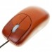 Unique Bamboo 800DPI USB Optical Mouse - Rosewood Color (150cm-Cable)