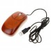 Unique Bamboo 800DPI USB Optical Mouse - Rosewood Color (150cm-Cable)