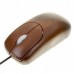 Unique Bamboo 800DPI USB Optical Mouse - Coffee (150cm-Cable)