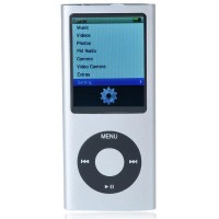 Designer's Mini 2.0" LCD MP3/MP4 Player with Camera/G-Sensor/Voice Recorder/FM - Silver (4GB)