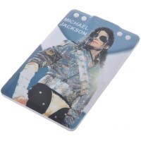 Card Style USB 2.0 Rechargeable MP3 Player with Michael Jackson Figure Pattern (4GB)